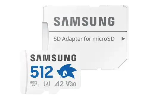 Card de memorie Samsung PRO Plus SONIC MB-MD512SA/LC1, 512GB, microSDXC, CL10, U3, V30, A2, Adaptor SD inclus