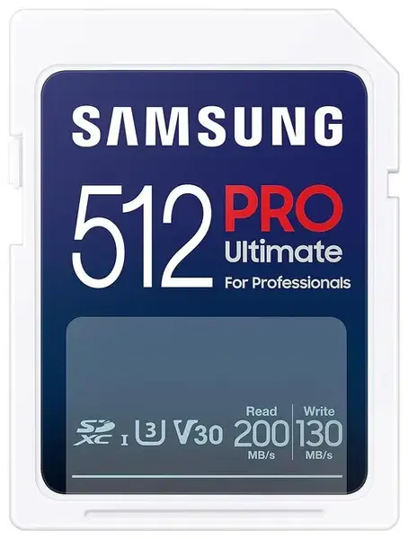 Card de memorie Samsung PRO Ultimate, 512GB, SDXC, UHS-I U3, V30