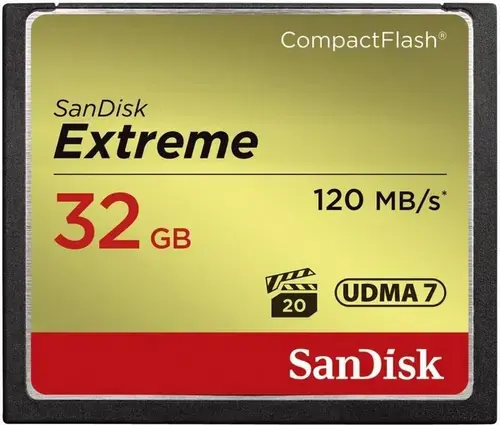 Card de memorie SanDisk Compact Flash Extreme 32GB, 120 MB/s
