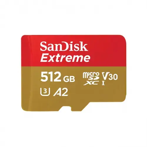 Card de memorie SanDisk Extreme MicroSDXC, 512GB, UHS-I U3, Clasa 10, V30