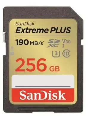 Card de memorie SanDisk Extreme PLUS SDSDXWV-256G-GNCIN, SDXC, 256GB, UHS-I U3, Clasa 10, V30