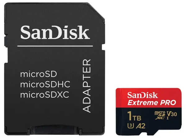Card de memorie SanDisk - Extreme PRO, 1TB, microSDXC, Class10 + adaptor