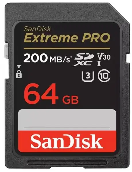 Card de memorie SanDisk - Extreme PRO, 64GB, SDXC, UHS I U3 V30