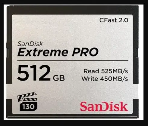 Card de memorie SanDisk Extreme PRO SDCFSP-512G-G46D, CFast 2.0, 512GB