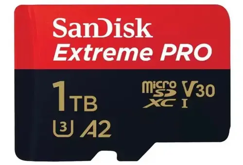 Card de memorie SanDisk Extreme Pro SDSQXCD-1T00-GN6MA, MicroSDXC, 1TB, UHS-I U3, Clasa 10, V30 + Adaptor SD