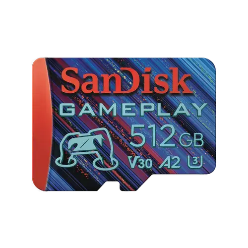 Card de memorie SanDisk GamePlay, microSDXC, pentru Mobil si Console Portabile, 512GB, V30, A2, UHS-I U3