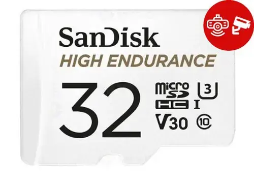 Card de memorie Sandisk High Endurance Video microSDHC, 32GB, Clasa 10, U3, Adaptor microSD