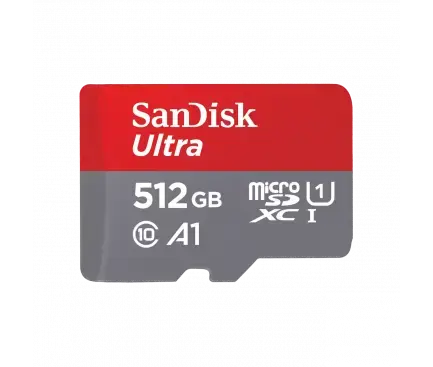 Card de memorie SanDisk Ultra Android A1, 512GB, Clasa 10, microSDXC