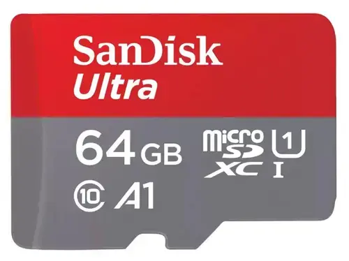 Card de memorie SanDisk Ultra microSDXC, 64GB, UHS-I, 140MB/s + Adaptor SD