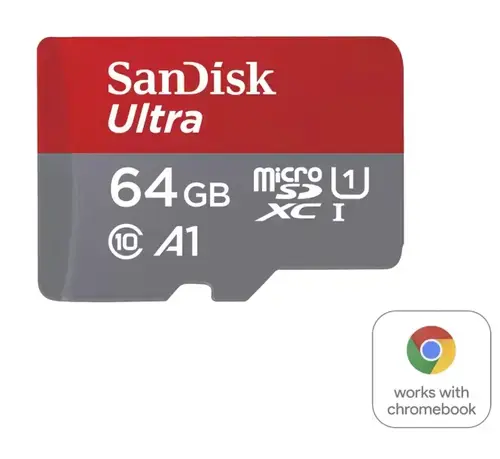 Card de memorie SanDisk Ultra SDSQUAB-064G-GN6FA, MicroSDXC, 64GB, UHS-I U1, Clasa 10, Compatibil Chromebook