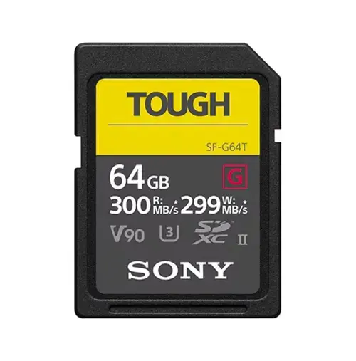 Card de memorie Sony Tough SF-G Series, 64GB, UHS-II U3, Clasa 10, V90