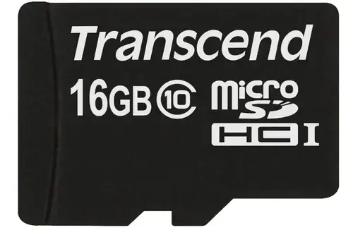 Card de memorie Transcend microSDHC, 16GB, Clasa 10 + Adaptor