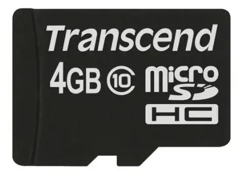 Card de memorie Transcend microSDHC, 4 GB, Clasa 10