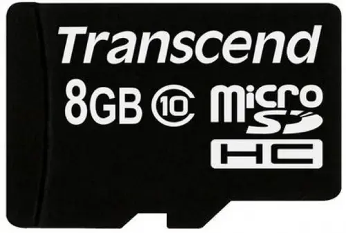 Card de memorie Transcend microSDHC, 8GB, Clasa 10
