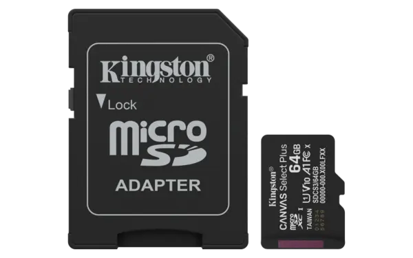 Card memorie microSD Kingston Canvas Select Plus 64GB UHS-I U1 V10 A1 100MB/s SDCS3-64GB
