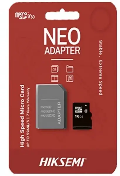 Card Memorie microSDHC Hiksemi, 16Gb, Clasa 10, Cu Adaptor HS-TF-C1/16G/a