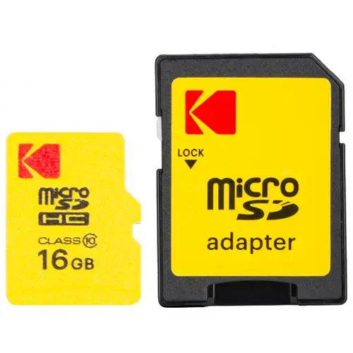 Card Memorie microSDHC Kodak Extra Performance, 16Gb, Clasa 10, Cu Adaptor