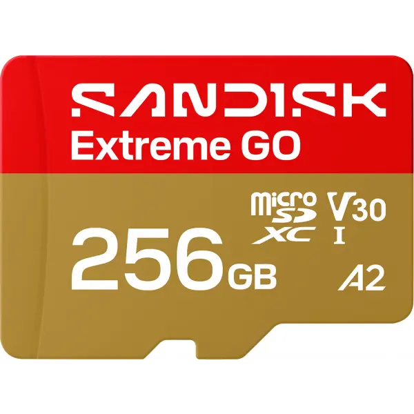 Card Memorie microSDXC SanDisk Extreme GO Android A2, 256Gb, Clasa 10 / UHS-1 U1 SDSQXGN-256G-GN6MN