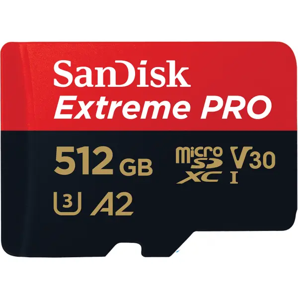 Card Memorie microSDXC SanDisk Extreme Pro, 512Gb, Clasa 10 / UHS-1 U3, Cu Adaptor SDSQXCD-512G-GN6MA