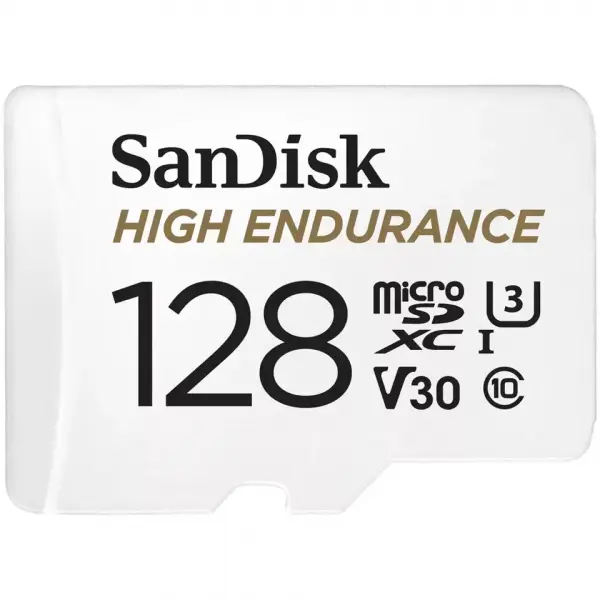 Card Memorie microSDXC SanDisk High Endurance, 128Gb, Clasa 10 / UHS-1 U3, Cu Adaptor SDSQQNR-128G-GN6IA