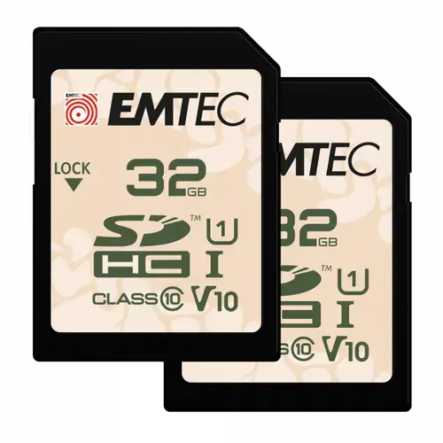Card Memorie SDHC Emtec Rugged Outdoor, 32Gb, Clasa 10 / UHS-1 U1, Set 2 bucati