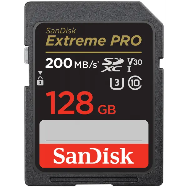 Card Memorie SDXC SanDisk Extreme Pro, 128Gb, Clasa 10 / UHS-1 U3 SDSDXXD-128G-GN4IN
