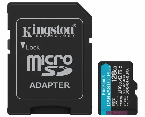 Card microSD 128GB Kingston Canvas Go Plus, pana la 200MB/s, SDCG4/128GB