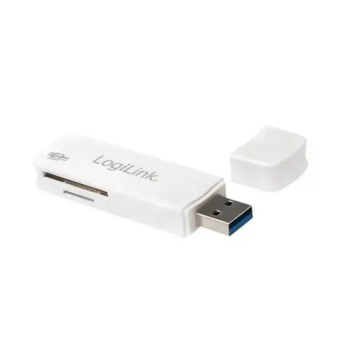 Card reader LOGILINK CR0034A, interfata USB 3.0, SD/microSD (Alb)