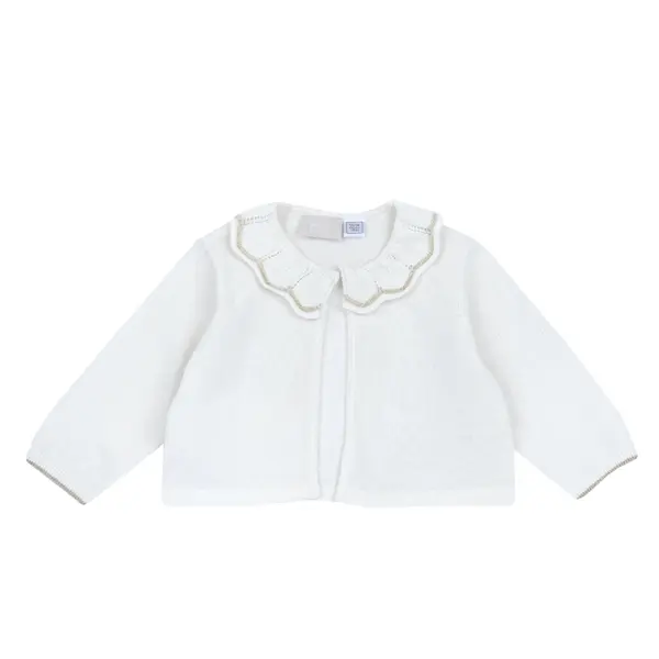 Cardigan bebe Chicco tricotat, Alb, 00098-69MFCO