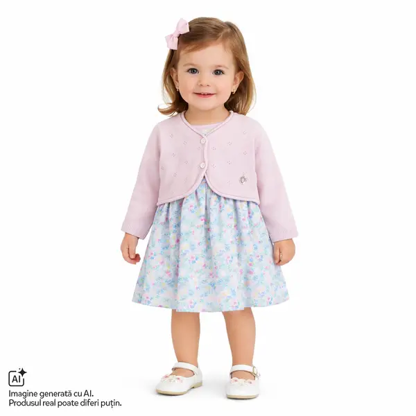 Cardigan copii Chicco tricotat, Roz, 01839-70MFCO