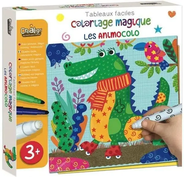 Carduri de colorat CreaLign - Animale, 6 buc