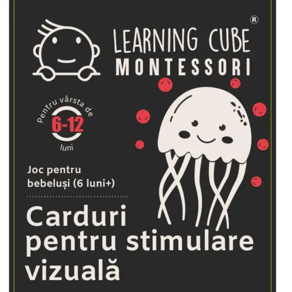 Carduri pentru stimulare vizuala tricolore (6 -12 luni)