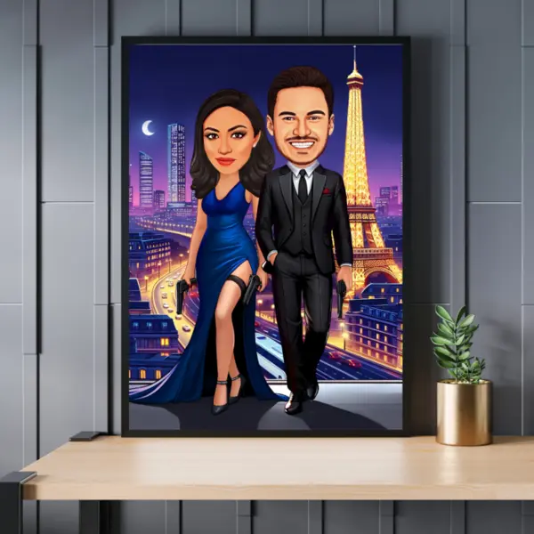 Caricatura 2 personaje - Mr Mrs