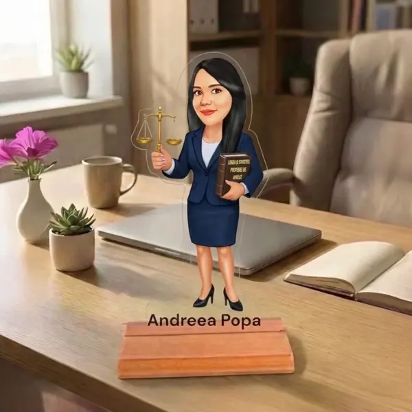 Caricatura pentru Avocata - Statueta Personalizata tip Trofeu