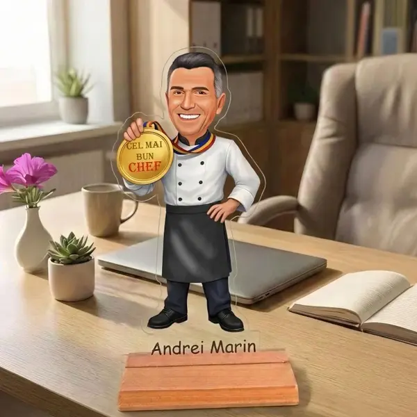 Caricatura pentru Chef - Statueta Personalizata tip Trofeu