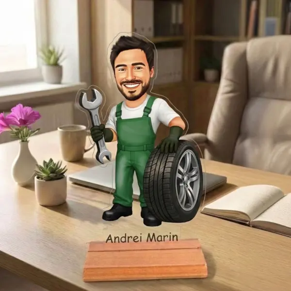 Caricatura pentru Mecanic - Statueta Personalizata tip Trofeu