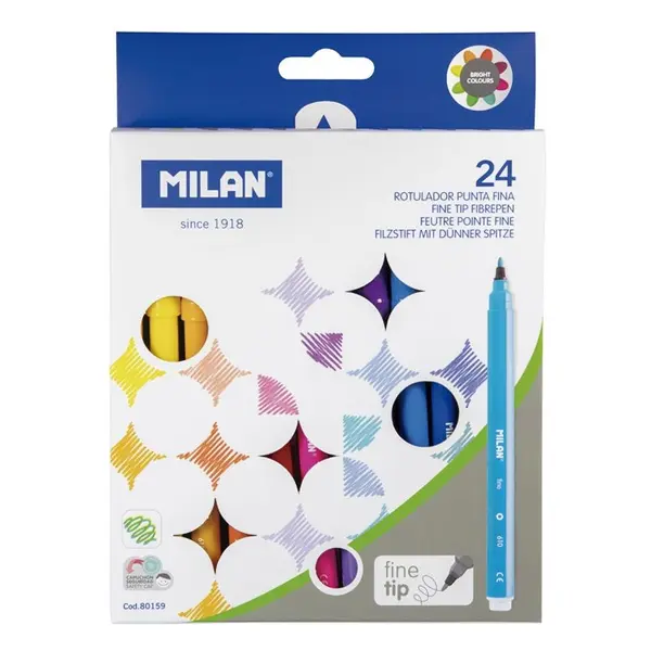 Carioci, 24 buc/set, varf 2mm, Milan