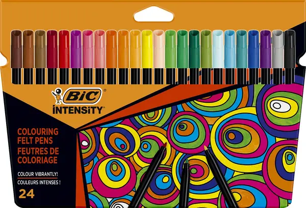 Carioci BIC Intensity - 24 culori