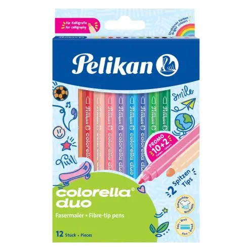 Carioci Colorella Duo C407, 12culori/set, Pelikan