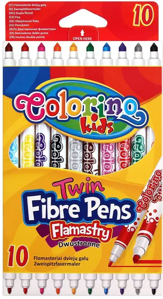 Carioci cu doua capete Colorino Kids - 10 culori