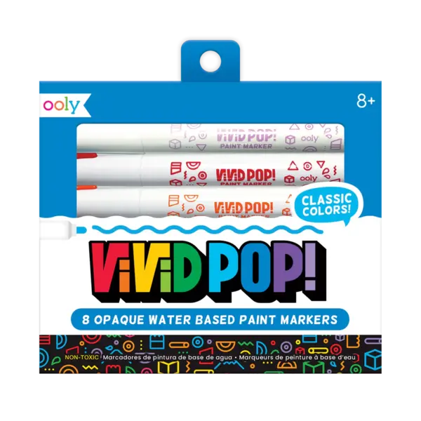 Carioci cu vopsea Vivid Pop! - set de 8, clasic