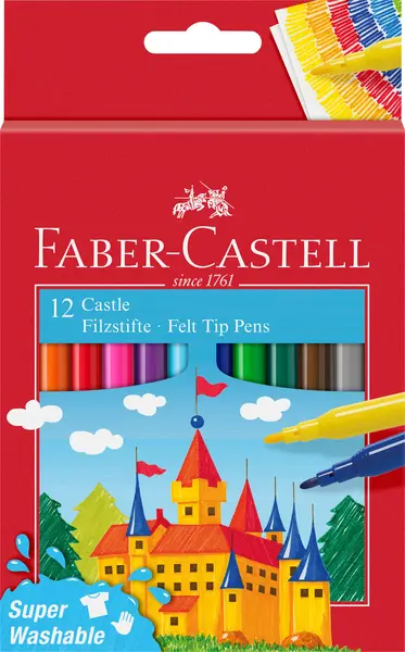Carioci Faber Castell 12 culori superlavabile Carioci Faber Castell 12 culori superlavabile