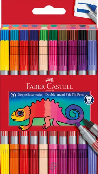 Carioci Faber-Castell 20 culori 2 capete Carioci Faber-Castell 20 culori 2 capete