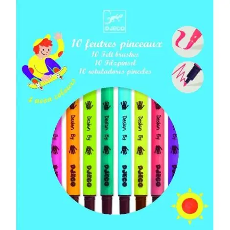 Carioci pensulă Djeco, culori pop