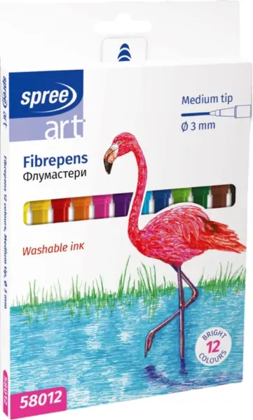 Carioci Spree Art - 12 culori, vârf M