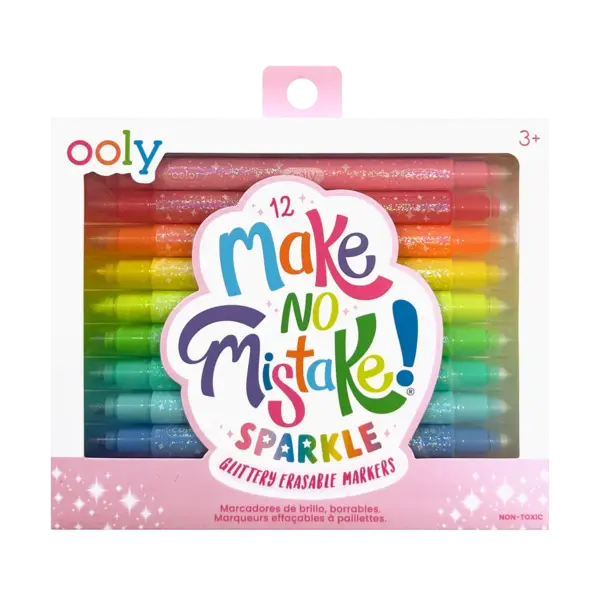 Carioci stralucitoare care se sterg - Make no mistake! - Set de 12