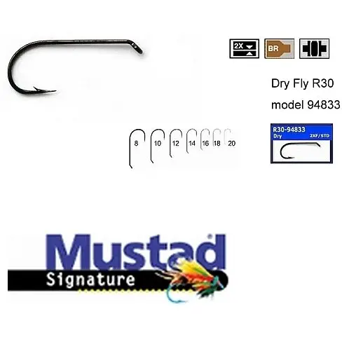 Carlig Dry Signature Fly Hook - 2x Fine Wire nr.18 25buc