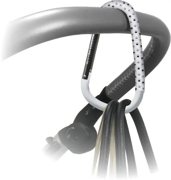 Carlig universal pentru carucior Dooky Light Grey Crown