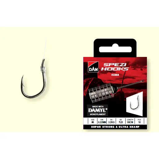Carlige legate Spezi Feeder Nr.12 0.16mm 90cm 10buc