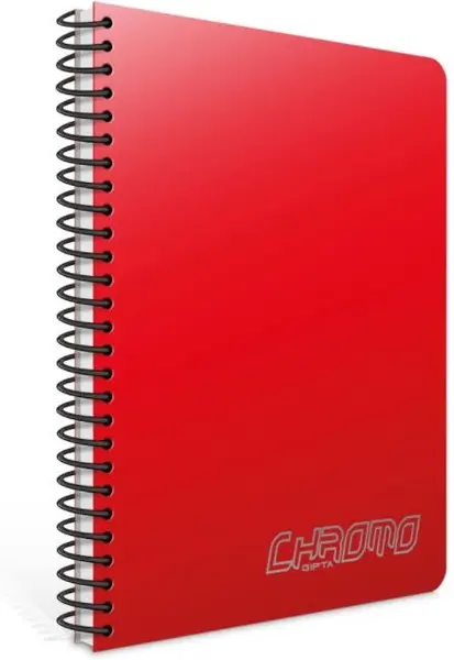Carnet A6 Gipta Chromo - cu spirala, 80 file, sortiment